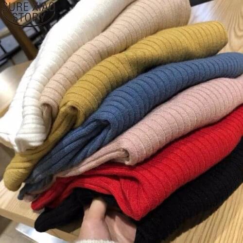Casual Knitted Winter Clothes Women Sweater Pullover 2021 Autumn Long Sleeve Sweater for Women Solid Slim O-Neck Sweaters 11041