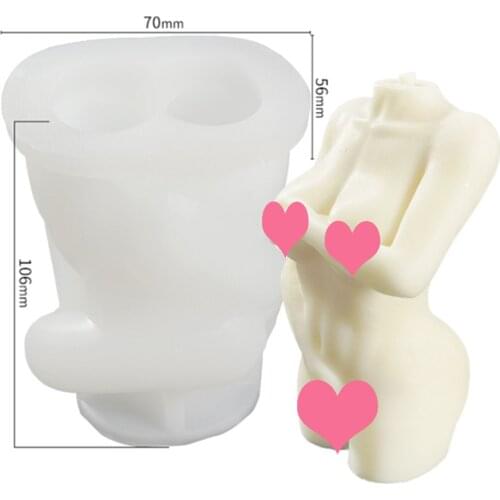 Plump woman Candle Molds resin Male Body Pregnant Fat Big Buttocks Soap Silicone Molds Supply for Plaster Mould home decoration