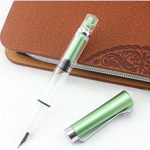 Fashion Hot Writing Stationery EF/F Nib Fountain Pen 0.38mm 0.5mm Transparent/Candy/Metallic Color Ink Pens with A Box