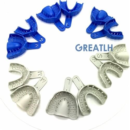 Dental Impression Holder Trays Plastic-Steel 6pcs/set Dental Consumable Supplies Dental Clinic Tools