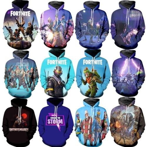 Fortnite Sweatshirt Pullovers Mens Girls Long Sleeve Hoodies Autumn Spring Women Boys Game Sweatshirt Hoody Young Hooded Casual