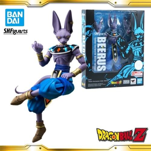 In stock 2021 Limited Original Dragon Ball Z S.h.figuarts Gods of Destruction Beerus Anime Action Collection Figures Model Toys