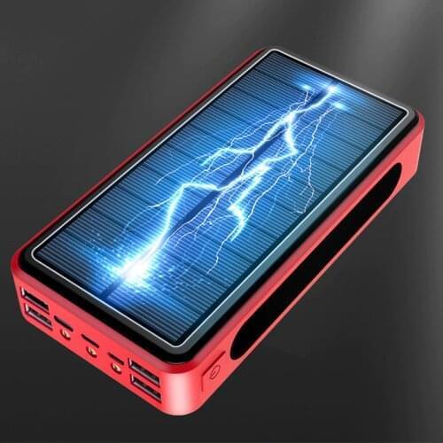 50000mAh Solar Power Bank Qi Wirless Charging Poverbank Mobile Phone External Battery Charger Powerbank 50000 mAh for Xiaomi Mi