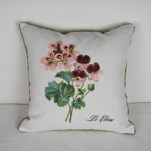 Embroidered Flowers Cushion chair sofa cushion modern home decor Rectangle pillow shipping