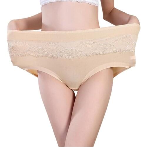 XXXL Plus Size Lace Shorts Cotton Briefs Women Intimates Womens High Waisted Panties Quality Braguitas Ee Encaje Calcinha Sexy 6