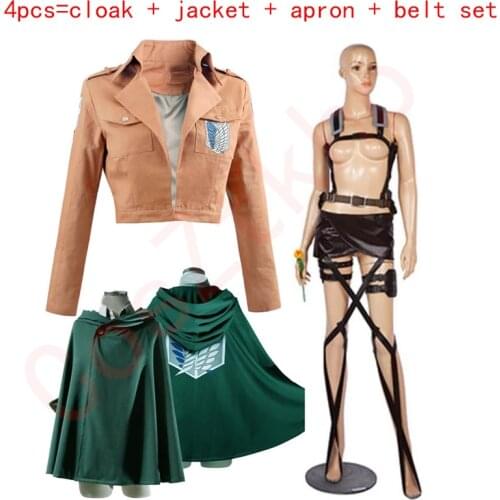 Japanese Hoodie Attack on Titan Cloak Shingeki no Kyojin Scouting Legion Cosplay Costume anime cosplay green Cape coat Trench
