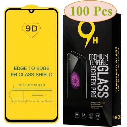 100pcs 9D Tempered Glass For Xiaomi Mi 11 Lite 11X Pro 11i 10i 10 10T F3 GT A4 M4 X3 Full Glue Screen Protector with Package