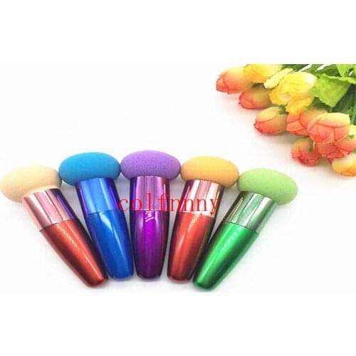 100pcs/lot Free Shipping Colorful Cosmetic Makeup Tool Mushroom Sponge Puff Brush Liquid Cream Foundation