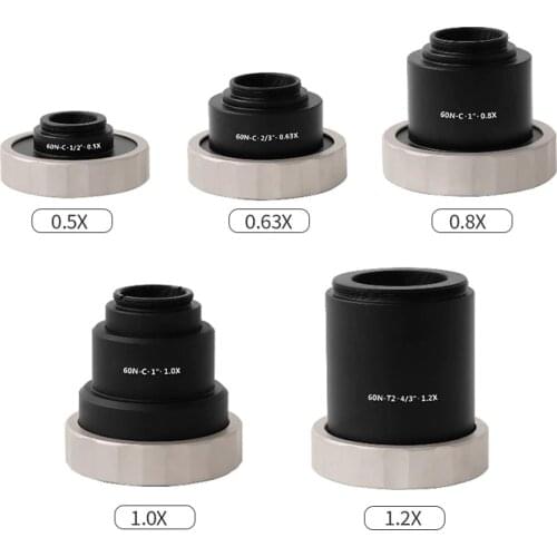 1X 1.2X C Mount Eyepiece Adaptor Microscope Camera Adapter for Zeiss Axio Series Microscope 0.5X 0.63X 0.8X minifier
