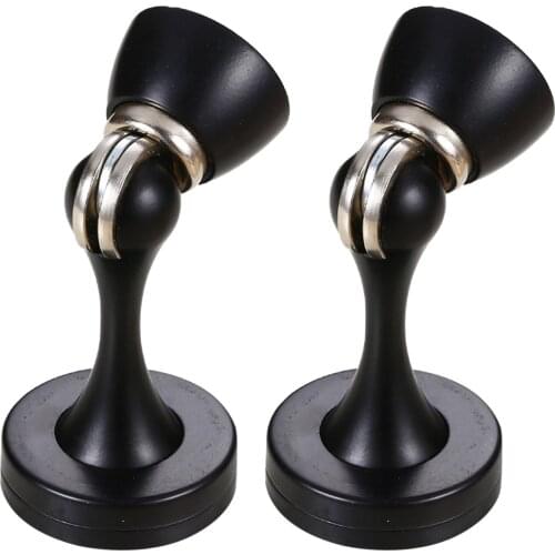 2pcs Wear Resistance Anti Collision With Screws Home Decor Zinc Alloy Durable Toilet Hardware Magnetic Door Stopper Universal