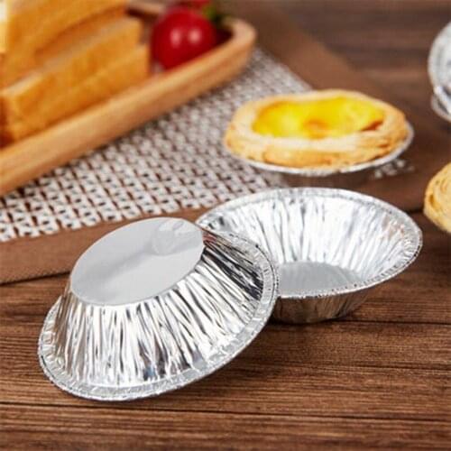 250PCS Mini Tart Cups Nonstick Wrinkle Aluminum Egg Mold Disposable Cup Cake and Muffin Tartlets Baking Tools