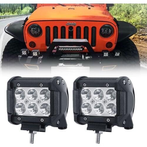 4inch 18w led light bar spot offroad led work light 12 volt IP67 led driving light for 4x4 trucks OFF ROAD ATV TRUCK BOAT UTV
