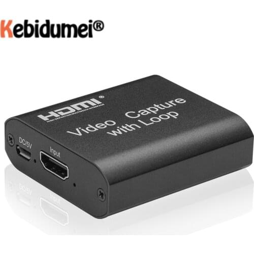 4K HDMI-compatible Capture Card 1080P Grabber For PS4 Game Phone Recording Device With Loop Output For Youtube Facebook Live