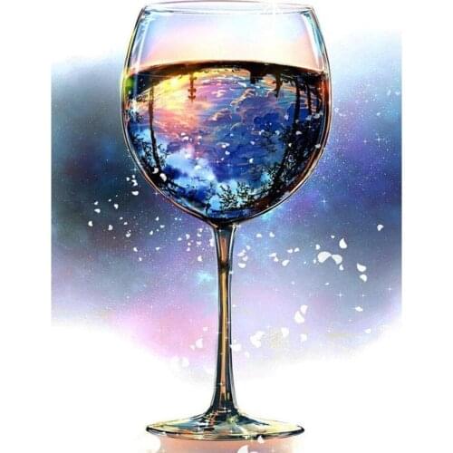 5D DIY Diamond Painting Cross Stitch Colorful cup Full square Diamond Embroidery Home Decoration Mosaic Painting Gift