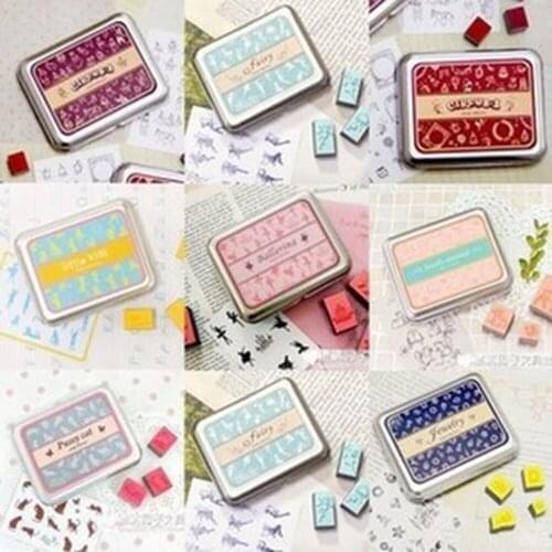 9 Styles Can Choose DIY Scrapbooking Vintage Lace Stamp Wood Stamps Iron Box Sealing Stamp Set Make personalized album essential