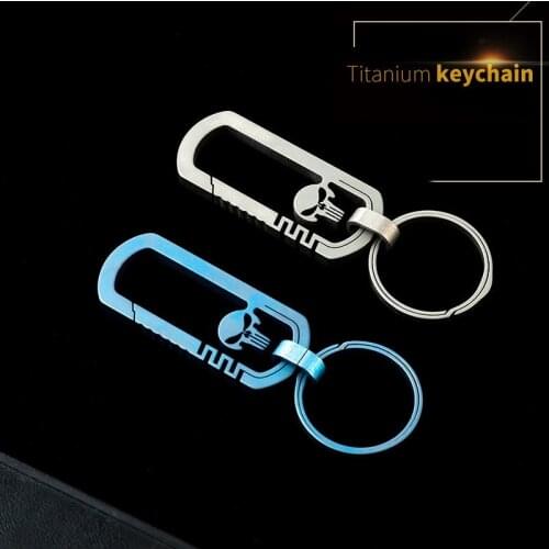 Titanium Alloy Car Keychain Mens Pendant Keychain Ring Keychain Waist Hanging
