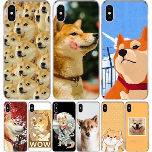 Japanese Shiba Inu Cute Smile Dog Case For iPhone 12 11 Pro 7 6 X 8 6S Plus XS MAX + XR 5S SE 10 Ten Art TPU Cover Phone Coque C