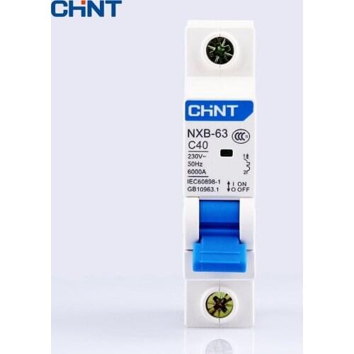 CHINT Miniature Circuit Breaker C Type NXB-63 1P 40A 230V 50HZ Household Air Switch MCB New DZ47