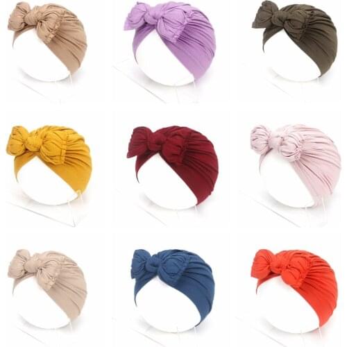 Baby Caps Toddler Spring Bow Hat Kids Girl Lovely Cotton Cap Candy Color Newborn Photography Props Accessories Birthday Gift