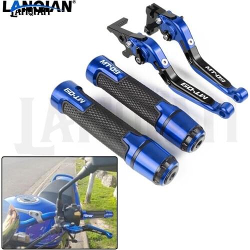For Yamaha MT-09 MT 09 Motorcycle Brake Clutch Lever & 7/8 22MM Handlebar Grips MT09 2014 2015 2016 2017 2018 2019 Accessories
