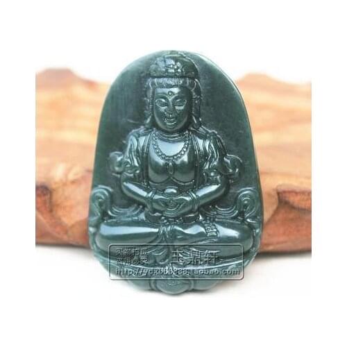 Shipping and Tian Yuqing natural jade pendants jade Guanyin Buddha pendant