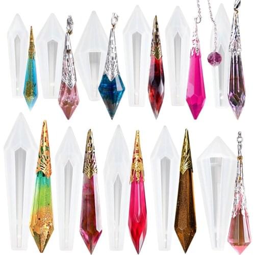 Quartz Shard Silicone Mold Crystal Point Mould Epoxy Resin Pendant UV Resin Craft Supplies UV Resin Epoxy Mold DIY Jewelry 1PC