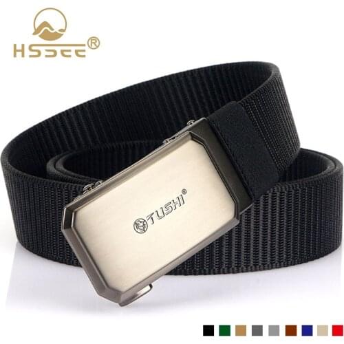 HSSEE 2021 New Military Army Belt Hard Alloy Quick Unlock Outdoor Work Mens Belt Strong Real Nylon Non-slip Hiking Accessories