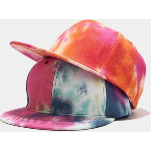 New Tie dye Snapback Cap Outdoor flat Cap Men and Women Adjustable Hip Hop Black Snap back Baseball Caps Hats Gorras