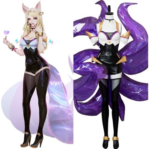 LOL Cosplay KDA Ahri Cosplay Costume Game Ahri Costume Outfit Full Sets Halloween Costume High Quality