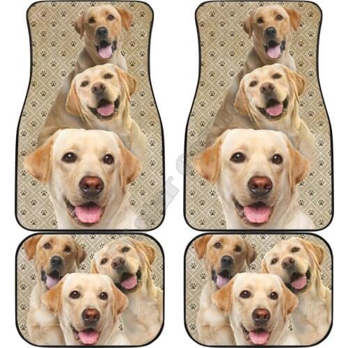 Labrador Car Floor Mats Funny For Lab Dog Lover 3D Printed Pattern Mats Fit for Most Car Anti Slip Cheap Colorful 02