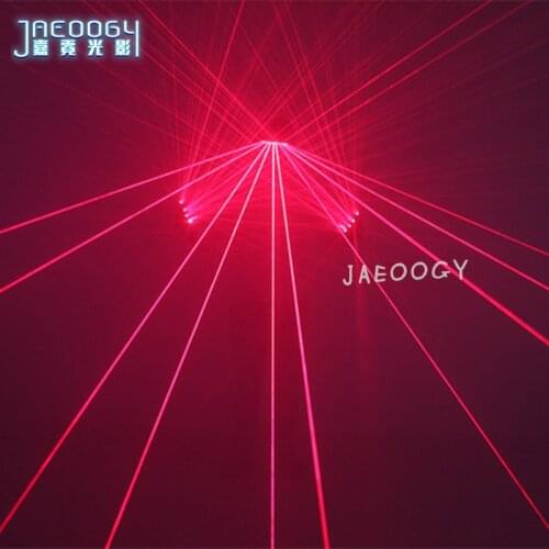 Red laser gloves bar music festival stage performance luminous laser glasses singer DJ dancing fluorescent clothing supplies