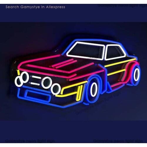 Fashion Car Neon lamp custom Really glass neon light signs for room wall Neon letters gaming beer bar Neon Tube customized