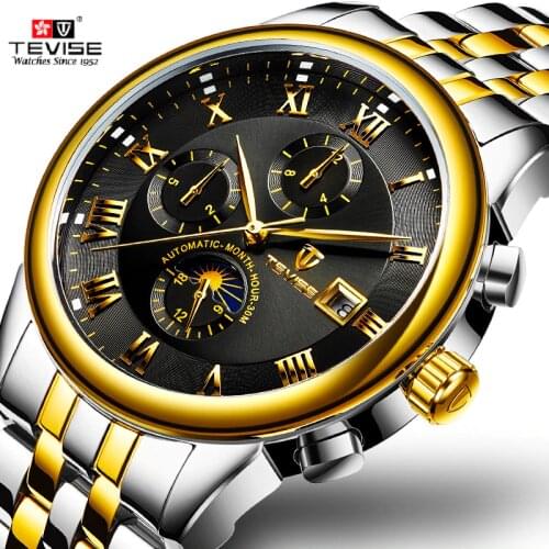 Mens Full automatic Mechanical Watches top brand luxury Calendar Multifunctional Man Watches Waterproof Erkek Kol Saati reloj