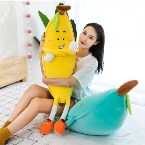 Stuffed Plush Banana Toys Pillow Kawaii Sleeping Pillow Cute Friut Doll Plush Toy Children Birthday Christmas Present