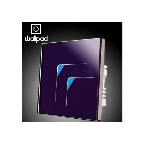 Light 2 Gangs 1 way Crystal Glass Touch Switches,Wallpad AC 110~250V Wall Light Touch Screen Switch LED Black