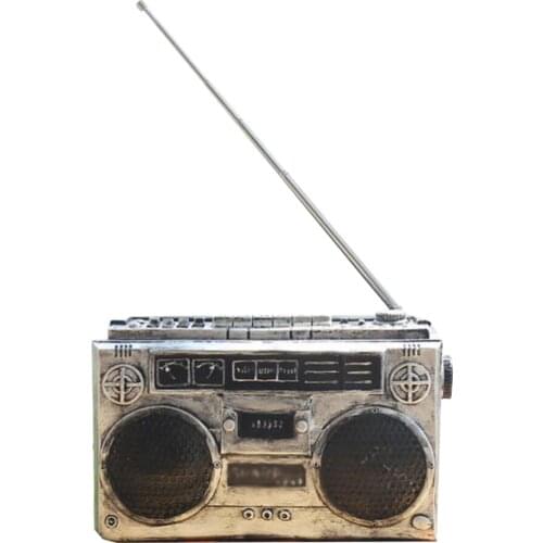 Retro Style Home Desktop Decor Resin Crafts Antique Radio Shape Saving Pot Resin Ornaments for Home Tabletop Decor Shop Display