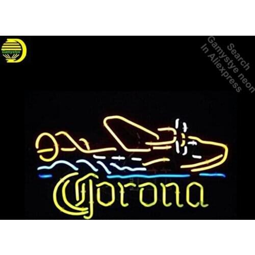 Neon Signs for Coron Seaplane plane Handcrafted Neon Bulbs sign Glass Tube Decorate Wall neon light maker Signboard dropshipping