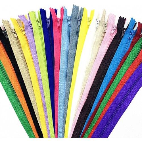 10pcs 4 Inch-24 inch (10cm-60cm) Nylon Coil Zippers For Tailor Sewing Crafts Nylon Zippers Bulk 20 Colors