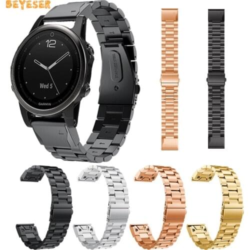 New Style Stainless Steel Watchband For Garmin Fenix 5/5X/5S Smart Watch Strap Luxury Replacement Wrist Bracelet Accessories