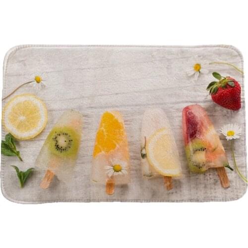 Fruit & Vegetables Creative 3D Printing Carpets and Rugs for Bedroom Living Room Carpet Kitchen Bathroom Anti-Slip Floor Mats