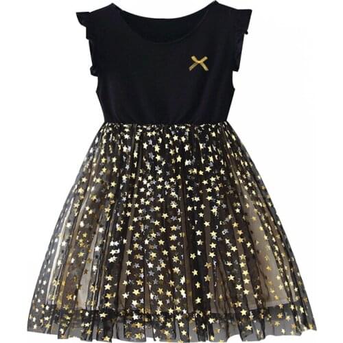 Girls Dress 2021 Summer Childrens Dress Girl Fluffy Tops Little Girl Net Yarn Birthday Princess Dress Kids Clothes 0-6 years