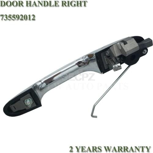 Right Drivers Side Door Handle for Fiat 500 Chrome Outer Exterior Door Handles 735592012 735485876