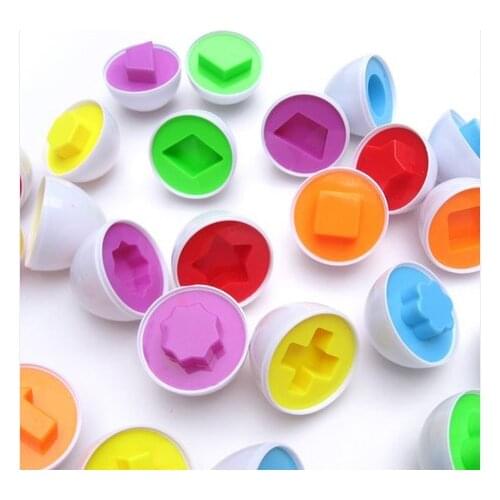 Educational Gifts Matching Smart Eggs Capsule Toys Colorful 3 Years Old Plastic Multi-shape Making Tool Children Toy Gift 2021