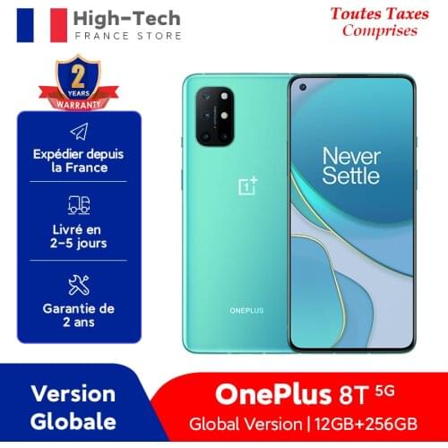 OnePlus 8T 8 T Global Version Smartphone Snapdragon 865 5G 6.55'' 120Hz AMOLED Display 48MP Quad Rear Camera 4500mAh