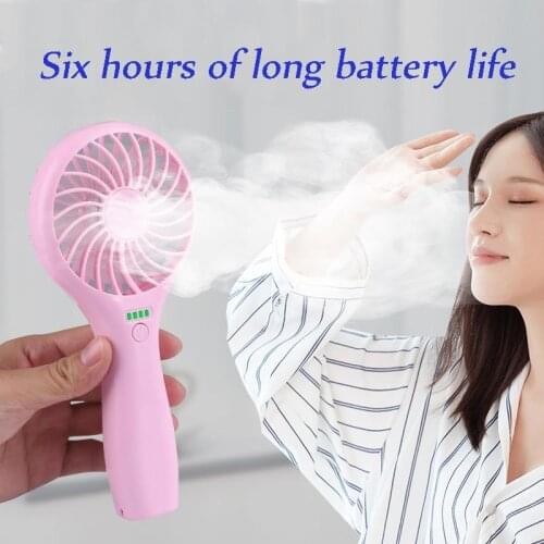 Stylish Mini Handheld Fan Soft Fan Blade Design 3 Modes Adjustable Prevent Dry Skin Wide Application Suitable for All Ages