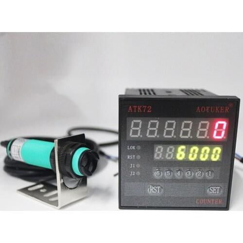 Pipeline Counter Photoelectric Infrared Switch Counter Six-digit Band Control Output Stop Start Induction of Opaque Objects