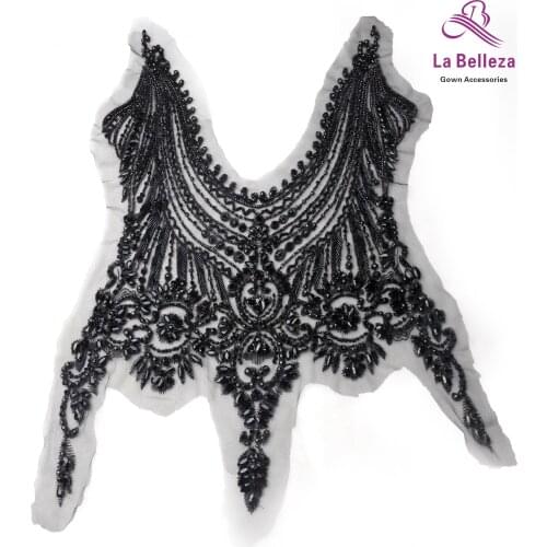 1 piece New fashion gold/silver/black beads patch for decoration dress/fashion design