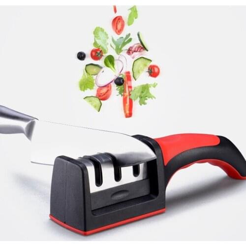 1pc Manual Knife Sharpener 3 Stage Steel Diamond Ceramic Coated Knife Sharpener Kitchen Sharpening Tools Kitchen Accessories
