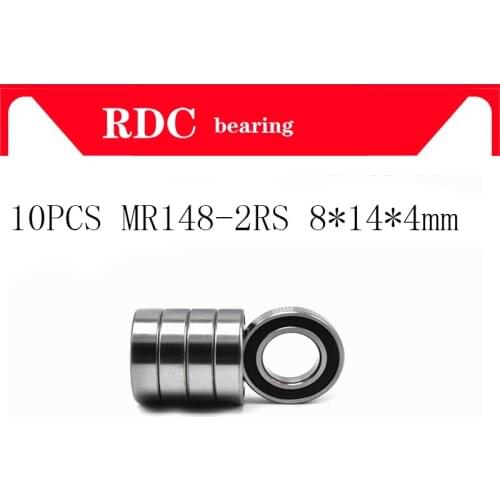 10PCS ABEC-5 MR148-2RS MR148 2RS MR148 RS MR148RS 8x14x4 mm rubber sealed miniature High quality deep groove ball bearing