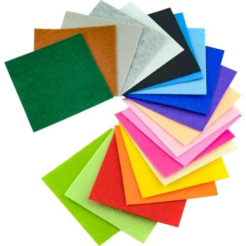 20 Pcs/set Colorful 2MM thick Non-Woven Felt Fabric Polyester Cloth Felt Fabric Bundle for Sewing Doll Handmade Craft Home Decor